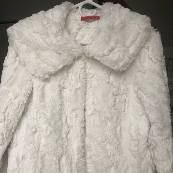 Alice + Olivia Jackets & Blazers - Alice + Olivia white fur jacket